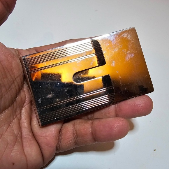 Pottery Barn Engraved Money Clip "DRIVER CARRIES NO CASH" Silver Tone Metallic - Picture 4 of 6